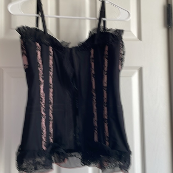 Ladies bustier by Starline size 40. Fully boned, removable straps, lace ruffling - Picture 3 of 4
